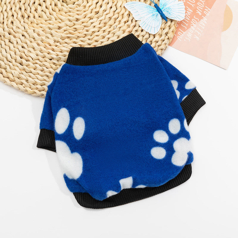 Autumn And Winter Guards Pet Footprint Clothes